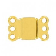 DQ metal Magnetic clasp 3 rings Antique Gold